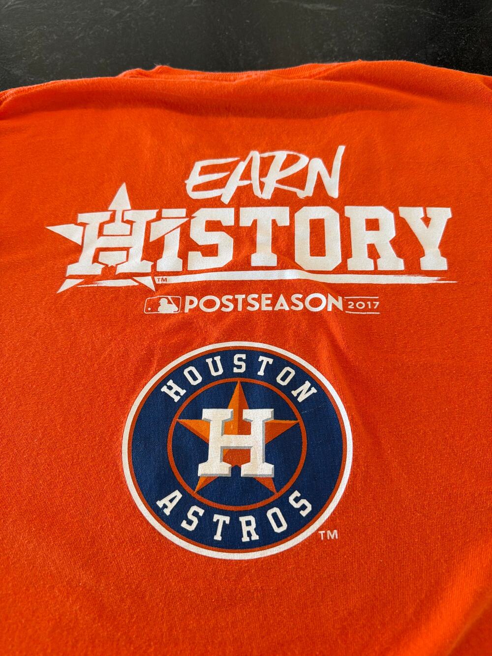 Houston Astros Budweiser T Shirt XL Orange Team History Beer Tee - Picture 1 of 9